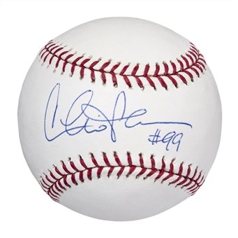 Charlie Sheen Signed & "#99" Inscribed OML Selig Baseball (PSA/DNA & Mounted Memories)